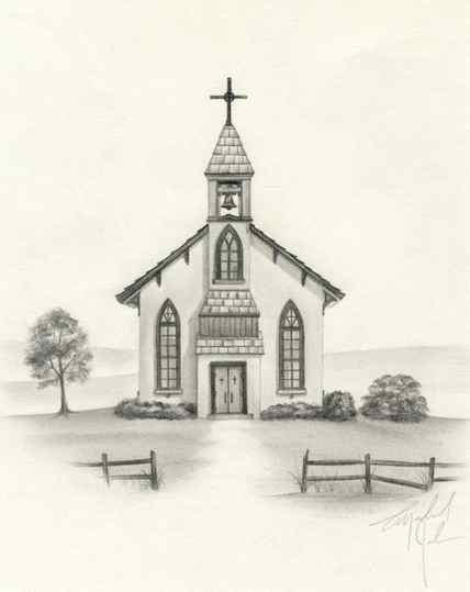 Church Drawings by Angela of Pencil Sketch Portraits