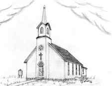 Beautiful Church drawing element 19898674 PNG