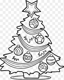 Christmas tree Santa Claus Drawing, drawing, white, holidays png thumbnail