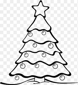 Christmas tree Drawing Line art, coloring, white, child png thumbnail