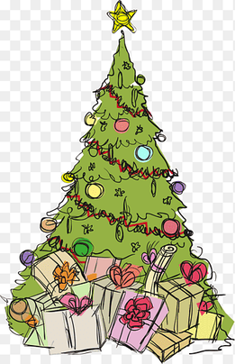 Christmas tree Christmas ornament Drawing, christmas tree, holidays, decor png thumbnail