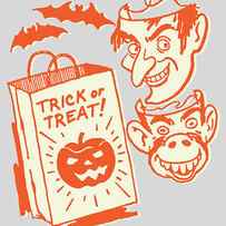 Trick or Treating Bag and Masks by CSA Images