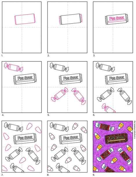 A step by step tutorial for how to draw candy, also available as a free download.